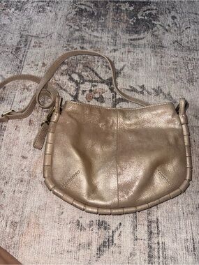 HOBO Metallic Taupe Crossbody Bag